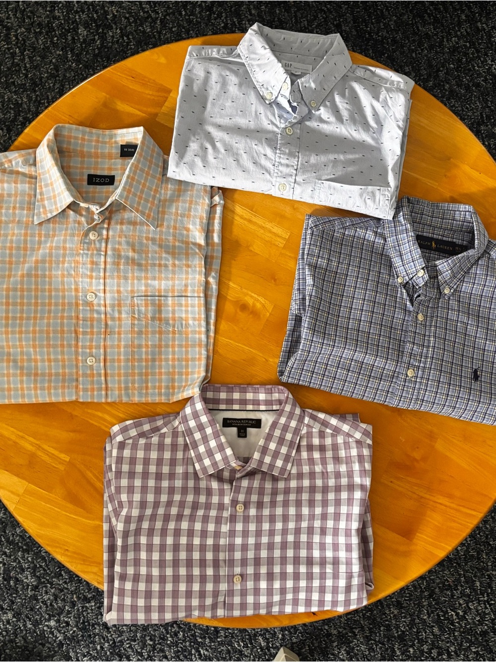 Bundle of 4 shirts. Ralph Lauren Banana Republic IZOD+Gap